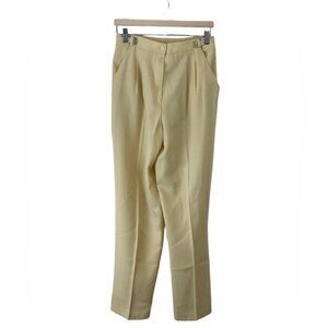 Counterparts Womens Dress Pants Beige Size 6 Polyester Rayon Pleated Good